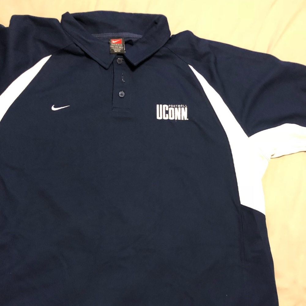 UCONN Football Nice Dry-Fit Polo